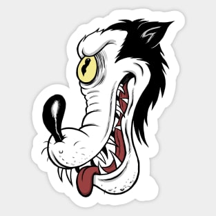 Big Bad Wolf Vintage Rubber Hose cartoon Sticker